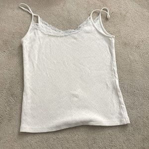 white lace tank top